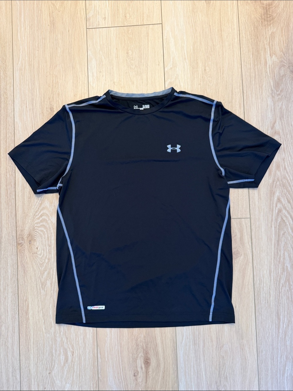 Under Armour Black Performance Tee with Gray Piping